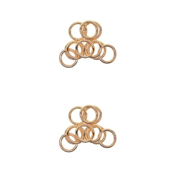 1/2/3/5 10 st runda fjäderkrokar karbinnyckelnyckel golden 28mm 2Set