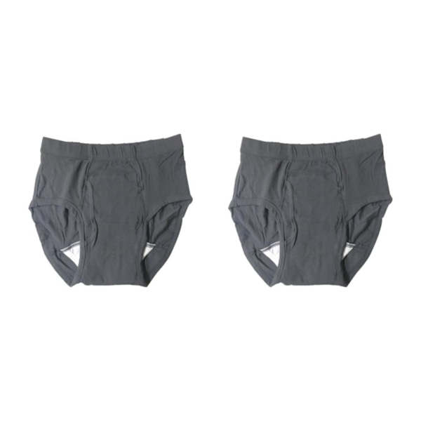 1/2/3/5 Herrblöja Tvättbar Bekväm Vattentät Återanvändbar Gray XL 40ml 2Set