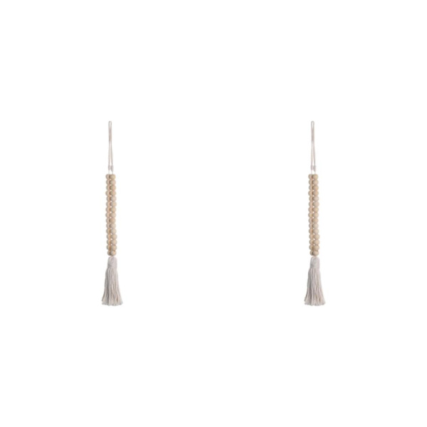 1/2/3/5 Naturträ Pärlgardin Tiebacks Heminredning Boho 2Set