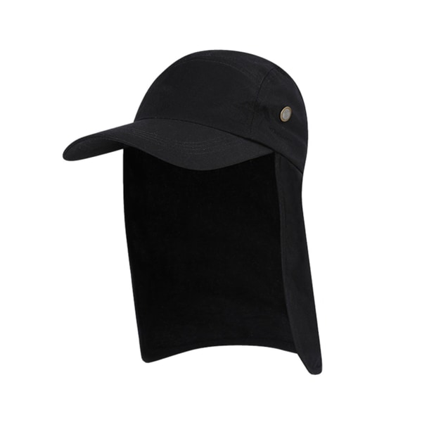 Unisex fiskehatt med justerbar rem för solskyddshatt black