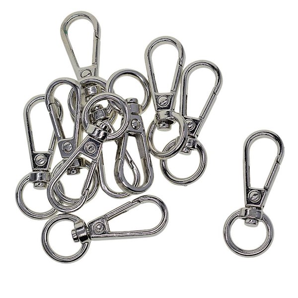 1/3/5 10 delar Swivel Snap Lobster Clasp Clips Nyckelring Silver 1Set