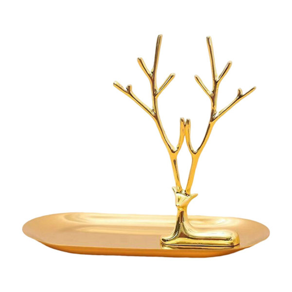 1/2/3/5 Smycken Organizer Stand Fack Display Rack för ringar Large Antler Style A 1Set