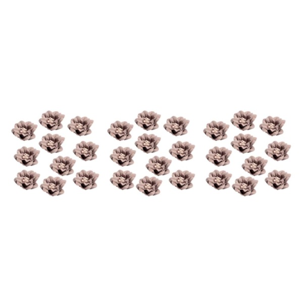 1/2/3/5 10 stycken Camellia Flower Heads för gör-det-själv-hårtillbehör Coffee 4.5cm 3Set