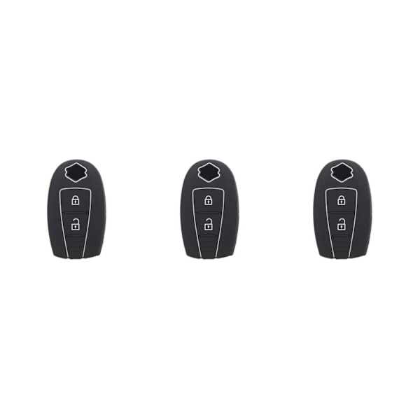 1/2/3/5 bilnyckel 3-knapps halkfri bilfjärrkontroll Black 3PCS