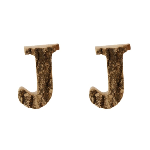 1/2/3/5 Handgjorda träbokstäver Dörrnummer Alfabetbokstav letter J 2Set