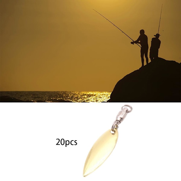 1/2/3/5 20 stycken Fiskedrag Verklighetstrogna fiskedrag Reflekterande Gold S 1Set