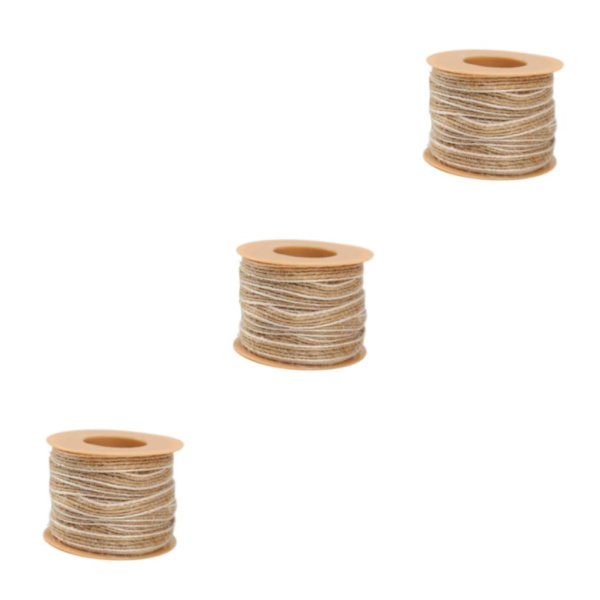 1/2/3/5 Naturlig jute Burlap Ribbon Home Craft Present Souvenir 5mm 3Set