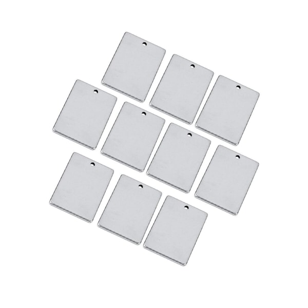 1/2/3/5 10 bitar metall platt rektangel blank stämpling För Silver 20x30mm 1Set