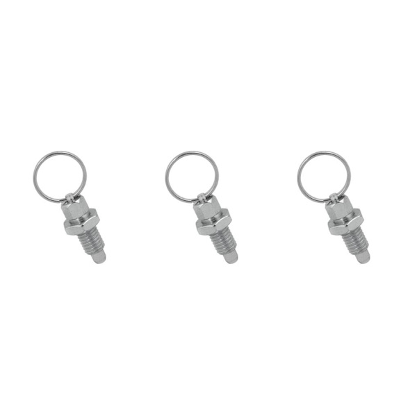 1/2/3/5 Heavy-Duty indexkolv med användarvänlig ringdragning M6-3 Stainless Steel 3PCS