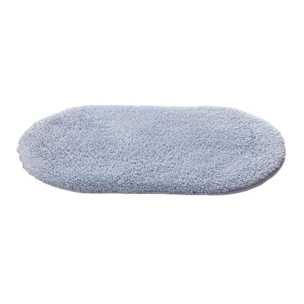 1/2 polyester halkfri golvmatta för badrum Lätt att rengöra och grey blue 1Set