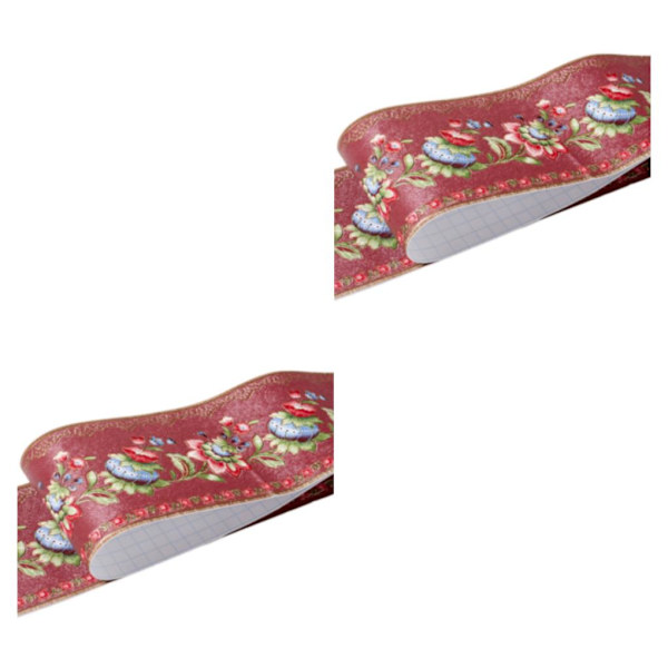 1/2/3/5 Retro Fashion PVC vattentät midjelinje för robust vägg red  lantern flower 2Set