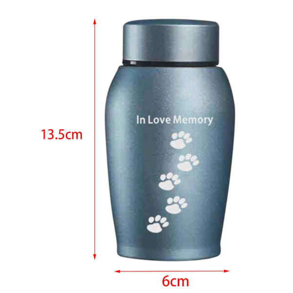 1/3 Pet Urnor Remembrance Loose Memorial Husdjur presentlåda Blue 13.5 x 6cm 1Set