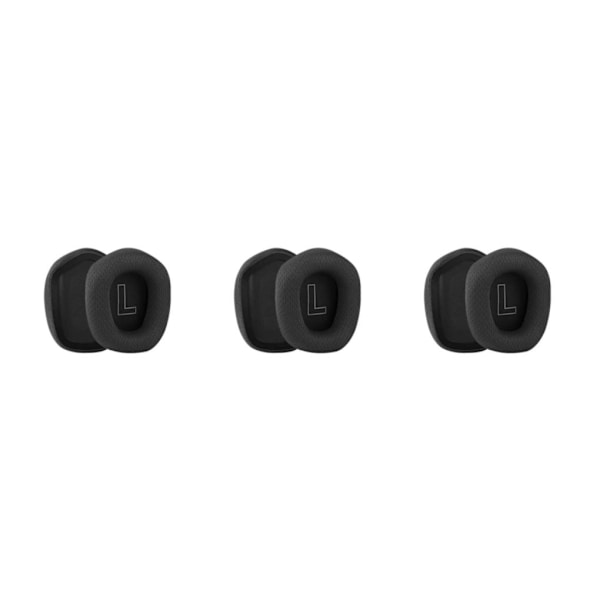 1/2/3/5 Öronkuddar Kudde Hörselskydd Andas Gamer Black Ear Pads 3PCS