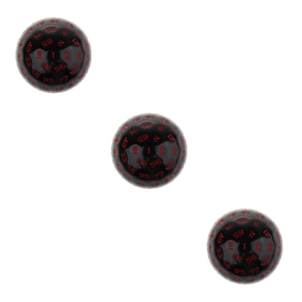 1/3 multi akryltärningar för bordsbräderollspel Red 48mm 3Set