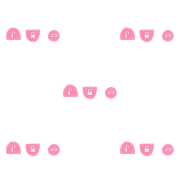 1/2/3/5 3st Silica Gel Key Buttons Fjärrreparationssats Bekvämt Pink 5Set