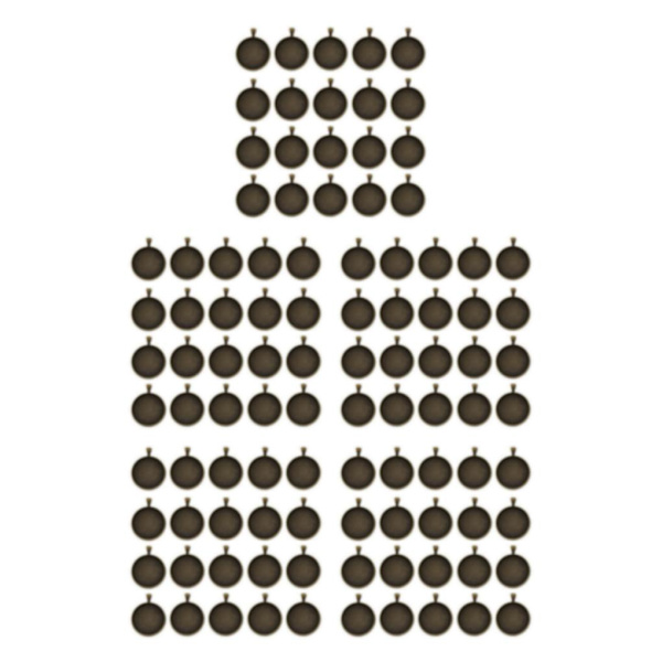 1/2/3/5 20x Runt hängande Blank Cabochon Basinställning DIY Bronze 30mm 5Set