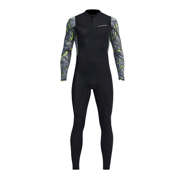 1/2/3/5 Mens Front Zip Våtdräkt för dykning Surfing och simning black XL 1 Pc