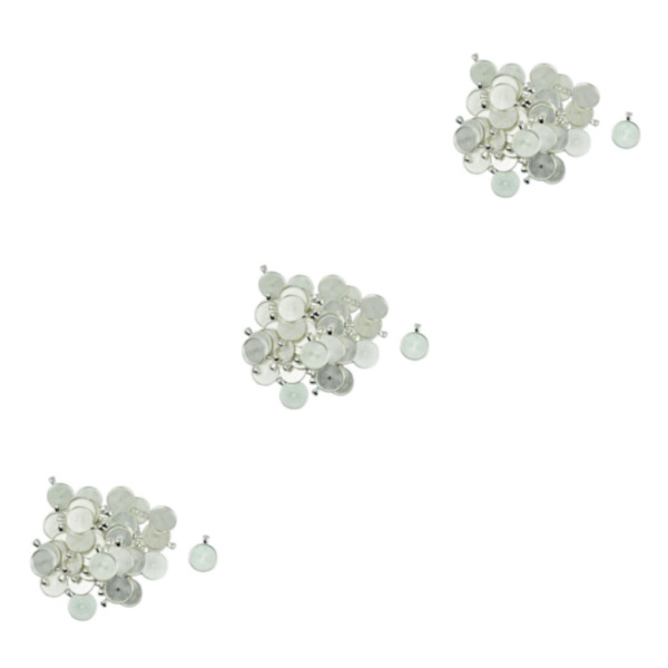 1/2/3 50 stycken tom, rund rambricka Base DIY Cabochon Silver White 43x22mm 3Set