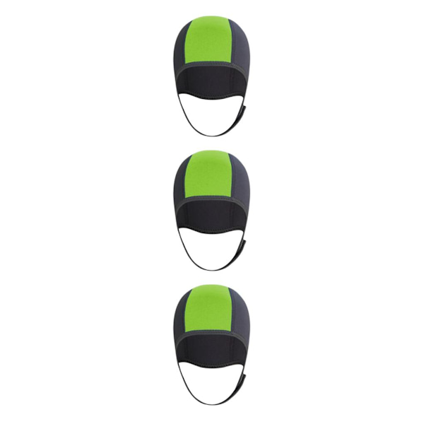 1/2/3/5 Neopren Dykhatt Skyddsöra för forsränning green 3mm 3Set