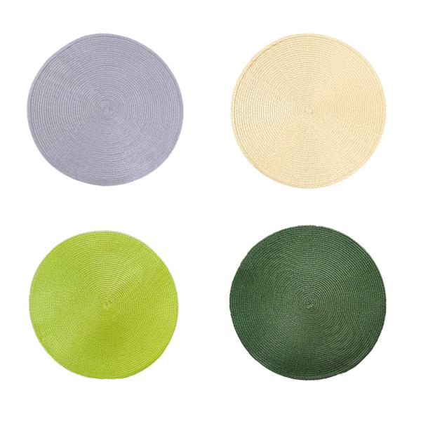 1/2/3/5 4x hållbara och eleganta runda bordsunderlägg för middagar Fruit Green 1Set