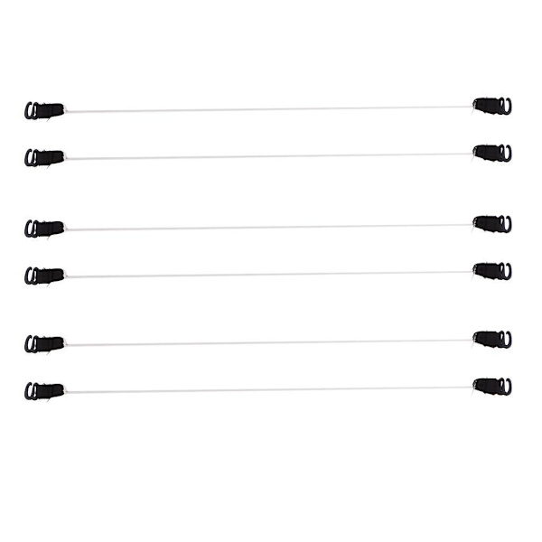 1/3/5 3 par Elastic Fish Line Nylon med krok för hår Black S 1Set