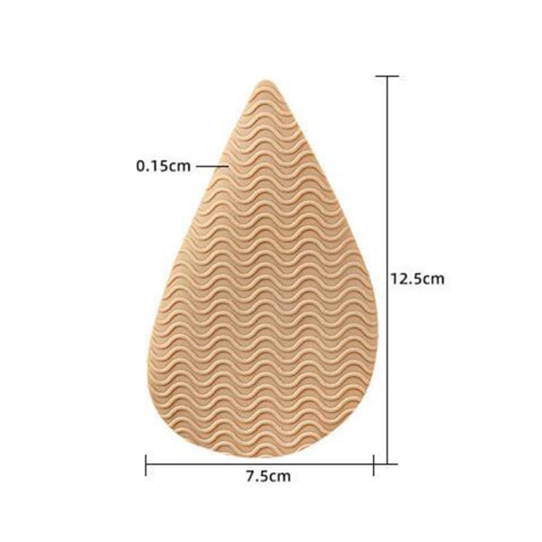 1/2/3/5 Non För Slip Shoe Pads Självhäftande gummi för hög Tip Head Khaki 1Set