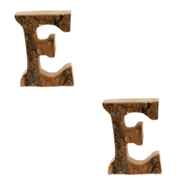 1/2/3/5 Handgjorda träbokstäver Dörrnummer Alfabetbokstav letter E 2Set