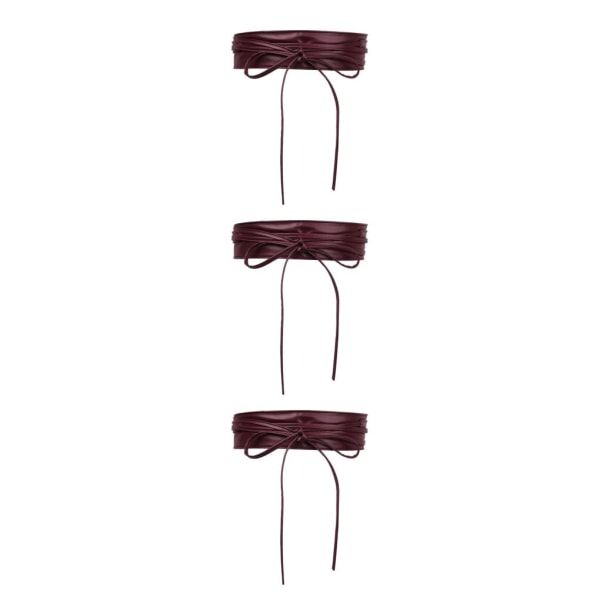 1/2/3/5 Dam Charm Midjeband Bred underbyst Cosplay Strechy rosett Wine Red Type C 3Set