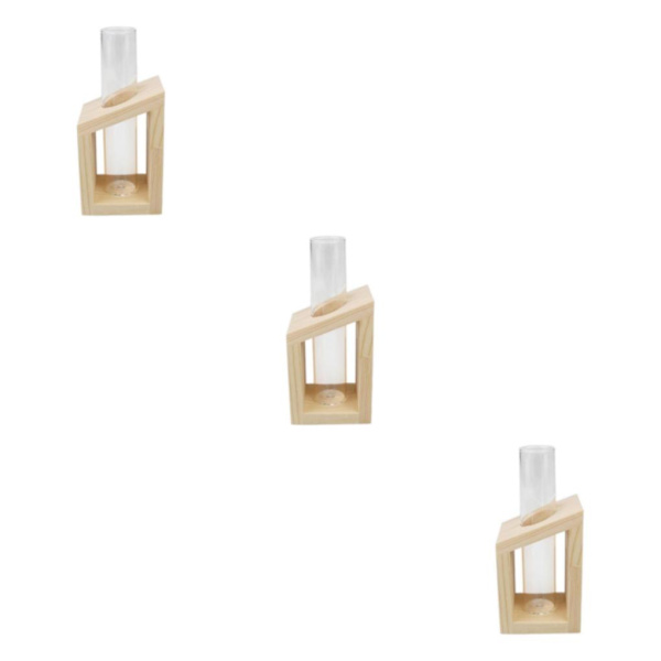 1/2/3 Glasprovrör Vas Planteringskärl Växt Terrarium för Beige 1 Tube 3Set