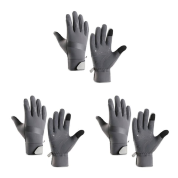 1/2/3/5 polyuretan vinterhandskar för oöverträffad värme och Grey XL 3PCS