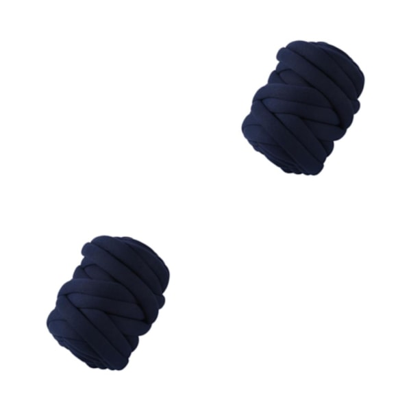 1/2/3/5 Chunky ullgarnfyllning Mjuk stickning för halsdukströja navy blue 12 to 14m 2Set