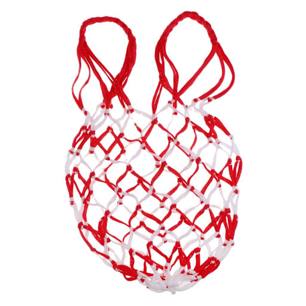1/2/3/5 Basket Ball Carry Mesh Förvaring Nätpåshållare White Red 1 Pc