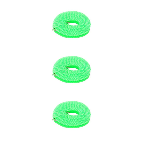 2/3/5 Klädstreck Stretchig bärbar tvättsnöre för trädgård green 1000cm 3Set
