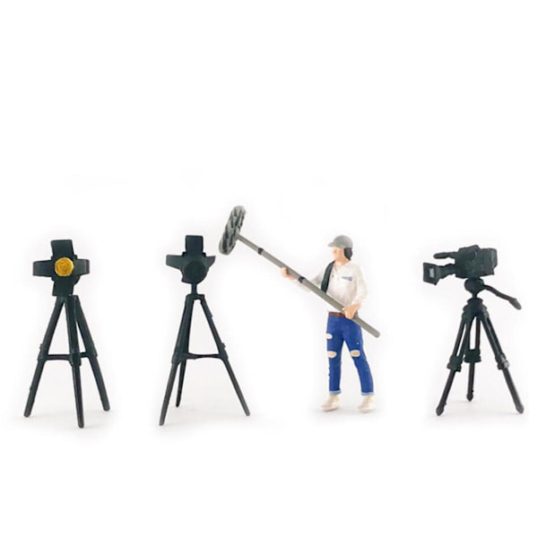 1/2/3/5 1:64 Handmålad modell Människor Figur Diorama Scenery Tripod Camera height 2.8-3cm 1Set