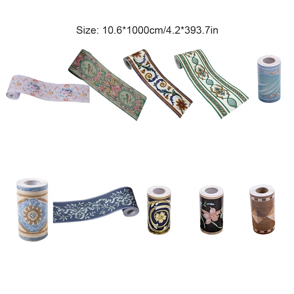 1/2/3/5 PVC Vattentät Tapet Border Sticker För Vägg Och style 8 1Set