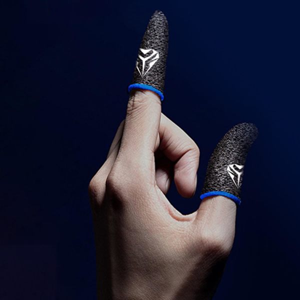 1/2/3/5 Telefon Mobilspel Finger Sleeve För Tummen Handskar Blue 45x25mm 1Set