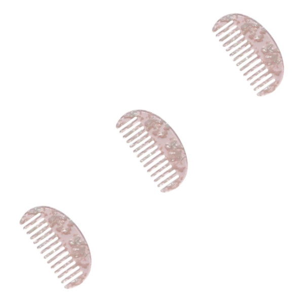 1/2/3/5 Lätt och kompakt geometrisk kam för bekväm pink 3PCS