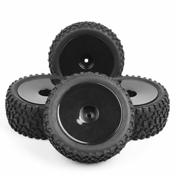 1/2/3 Fram Bak Buggy Däck 1:10 Bildelar Tillbehör DIY Black 1Set