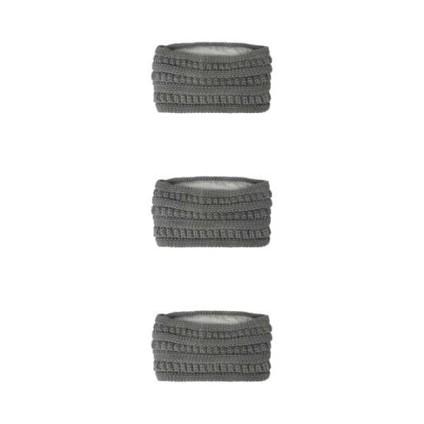 1/2/3/5 Fashionabla multifunktionella stickade pannband för kvinnor light grey 3Set