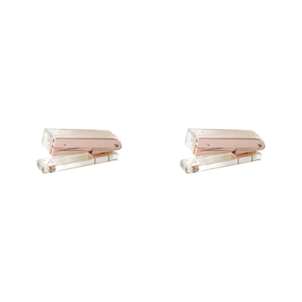 1/2/3/5 Klassisk Häftapparat Brevpapper Gåva för Hemma skolkontoret Rose gold 2PCS