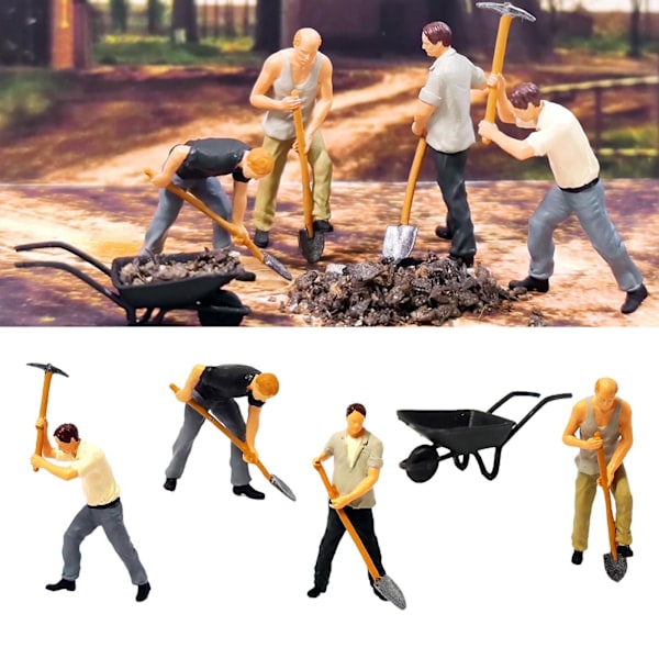 1/2/3/5 Realistiska 1/64 målade figurer för DIY-projekt Sand 1:64 5Set