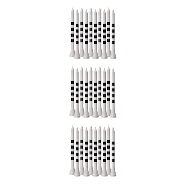 1/2/3/5 100st Bamboo För Golf Tees Stripe Mark Scale High 83mm White 3Set