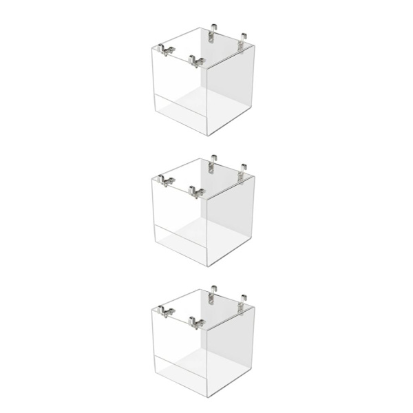 1/2/3 transparent färg fågelvattenbadkar Lätt att installera Bath Box 13*11*13CM 3Set