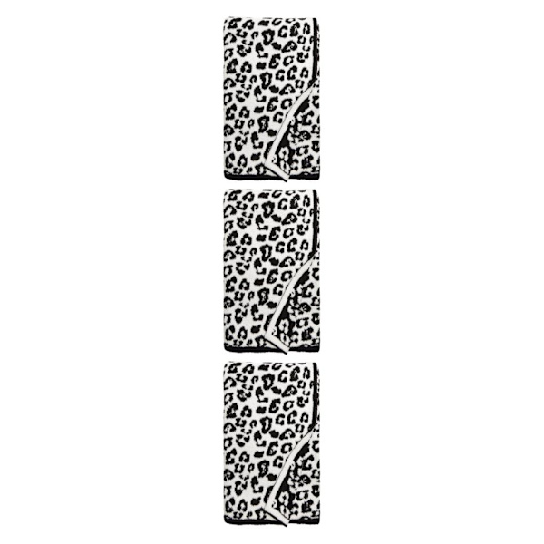 1/2/3 Throw Blanket Leopard Print Flanell Fleece Filtar Plysch black 40x47in 3Set