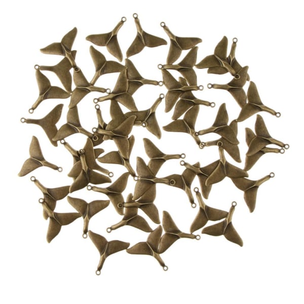 1/2/3/5 50 stycken Havsdjur svanshänge fynd pärlhantverk Antique Cyan 3x2.8cm 1Set