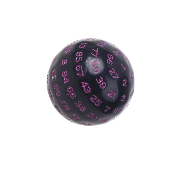 1/3/5 Akryltärningar Spelunderhållning Familjepolyedriska tärningar Black Purple 48mm 1Set