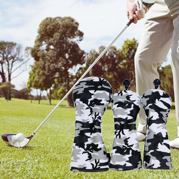 För Golf Wood Headcover Set Snygg Driver Fairway Club Head 3 pcs No 1/3/5