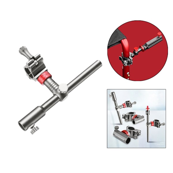 1/2/3 fasta clipsfästen Robust fiskestolsparaply Bait rack 360° 1 Pc