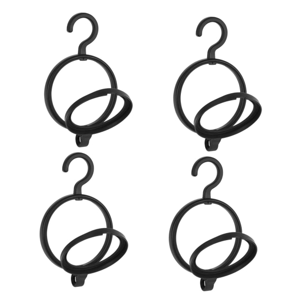 4st Bärbar hängande peruk Stativ Peruk Torktumlare Svart för garderob