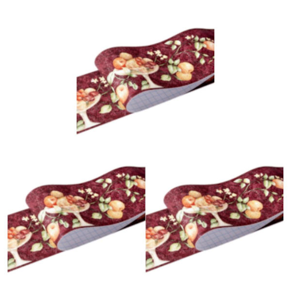 1/2/3/5 Retro Fashion PVC vattentät midjelinje för robust vägg red fruit 3Set